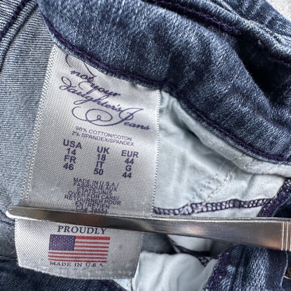 NYDJ Slim Boot Cut Jeans Lift Tuck Technology Mid Rise Women's Blue Size 14 - Picture 5 of 10